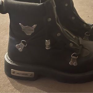 Woman Harley Davidson riding boots